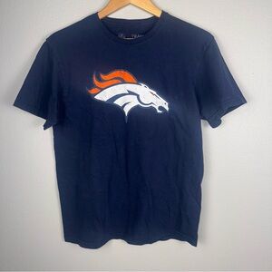 NFL Apparel Denver Broncos Men’s Medium Blue Football Pullover Crew Neck T-Shirt